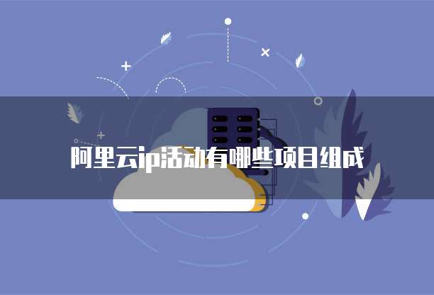 阿里云ip活动有哪些项目组成