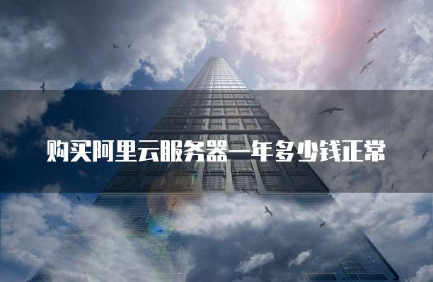 购买阿里云服务器一年多少钱正常