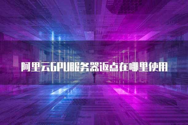 阿里云GPU服务器返点在哪里使用