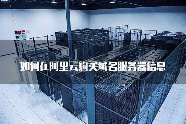 如何在阿里云购买域名服务器信息