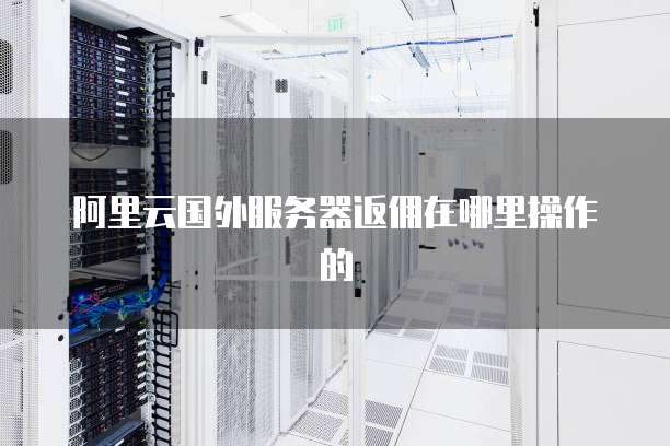 阿里云国外服务器返佣在哪里操作的