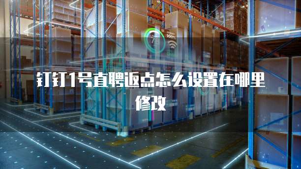 钉钉1号直聘返点怎么设置在哪里修改