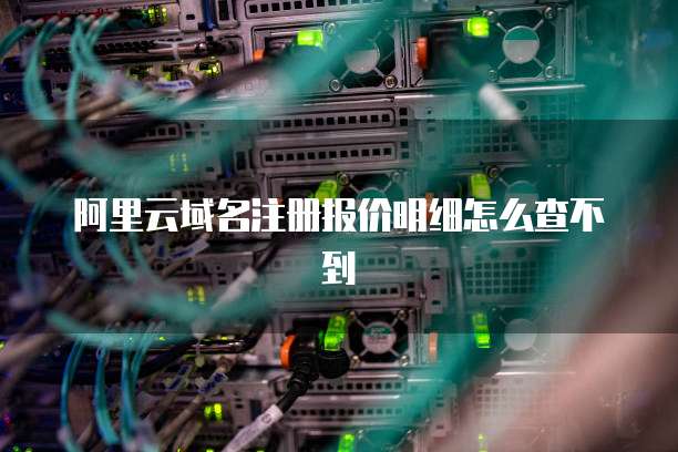 阿里云域名注册报价明细怎么查不到