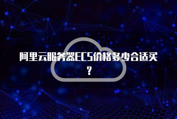 阿里云服务器ECS价格多少合适买?