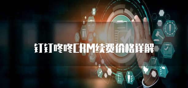 钉钉咚咚CRM续费价格详解