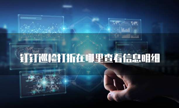 钉钉巡检打折在哪里查看信息明细