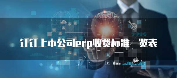 钉钉上市公司erp收费标准一览表