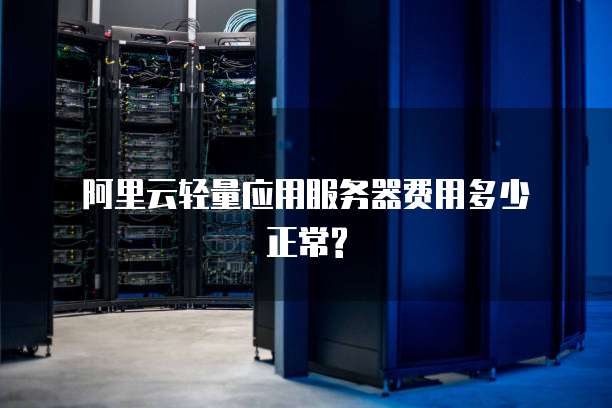  阿里云轻量应用服务器费用多少正常?