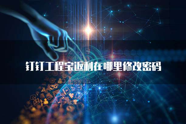 钉钉工程宝返利在哪里修改密码