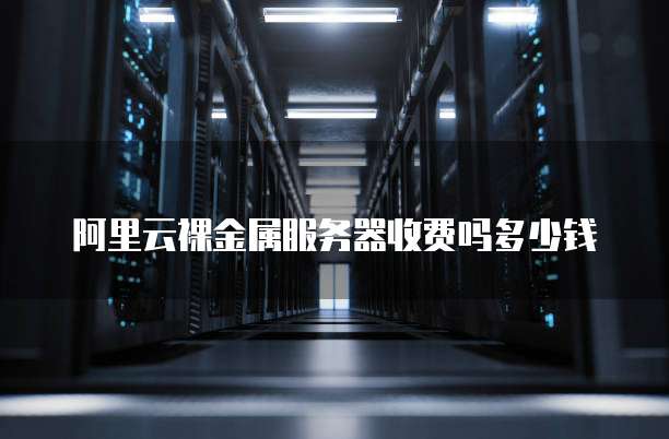 阿里云裸金属服务器收费吗多少钱