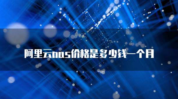 阿里云NAS价格是多少钱一个月