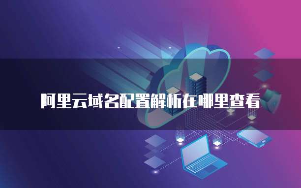 阿里云域名配置解析在哪里查看