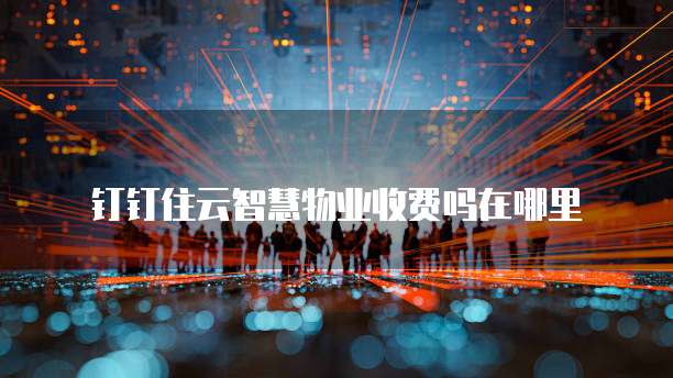 钉钉住云智慧物业收费吗在哪里