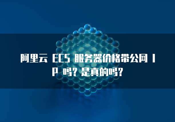 阿里云 ECS 服务器价格带公网 IP 吗?是真的吗?