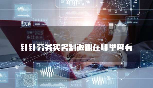 钉钉劳务实名制返佣在哪里查看