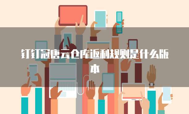 钉钉冠唐云仓库返利规则是什么版本