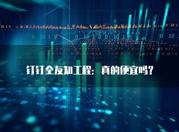 钉钉仝友知工程：真的便宜吗？