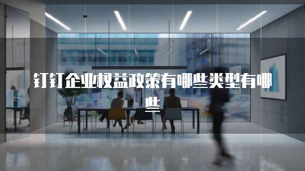 钉钉企业权益政策有哪些类型有哪些