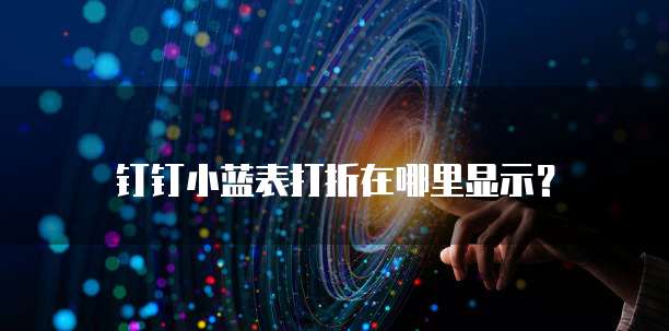 钉钉小蓝表打折在哪里显示？