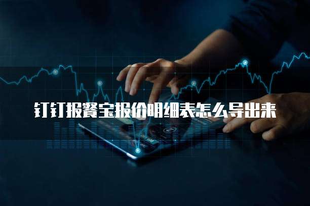 钉钉报餐宝报价明细表怎么导出来