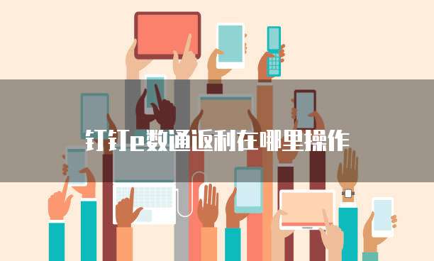 钉钉e数通返利在哪里操作