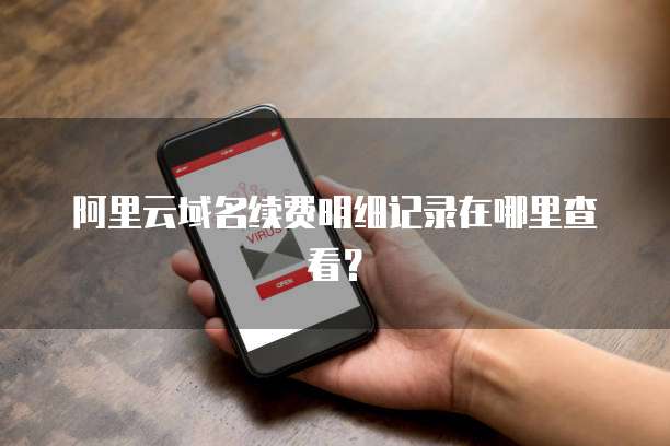 阿里云域名续费明细记录在哪里查看?