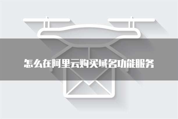 怎么在阿里云购买域名功能服务