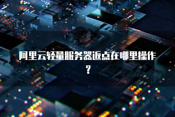 阿里云轻量服务器返点在哪里操作?