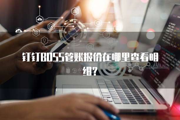 钉钉BOSS管账报价在哪里查看明细？