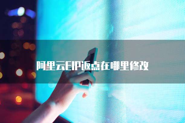 阿里云EIP返点在哪里修改
