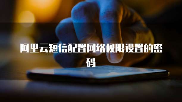 阿里云短信配置网络权限设置的密码