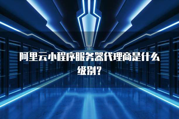 阿里云小程序服务器代理商是什么级别?