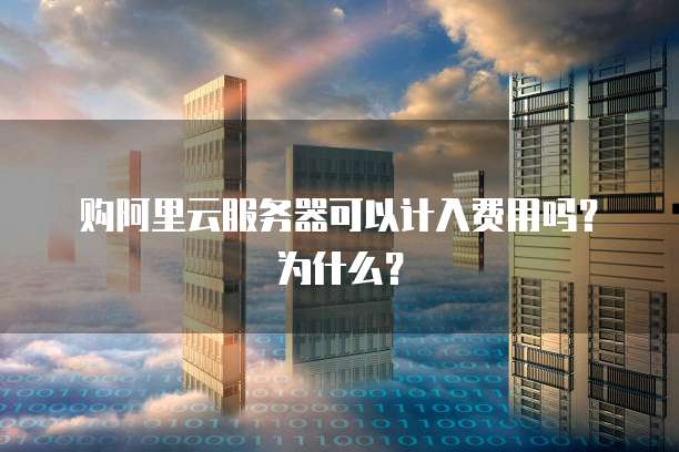 购阿里云服务器可以计入费用吗?为什么?