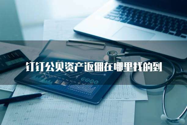 钉钉公贝资产返佣在哪里找的到