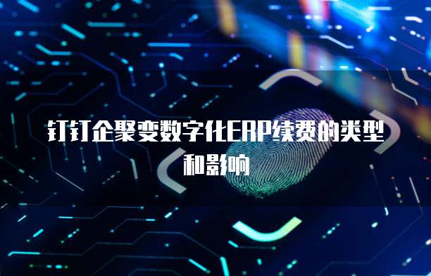 钉钉企聚变数字化ERP续费的类型和影响