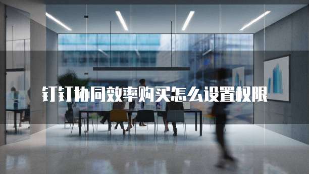 钉钉协同效率购买怎么设置权限