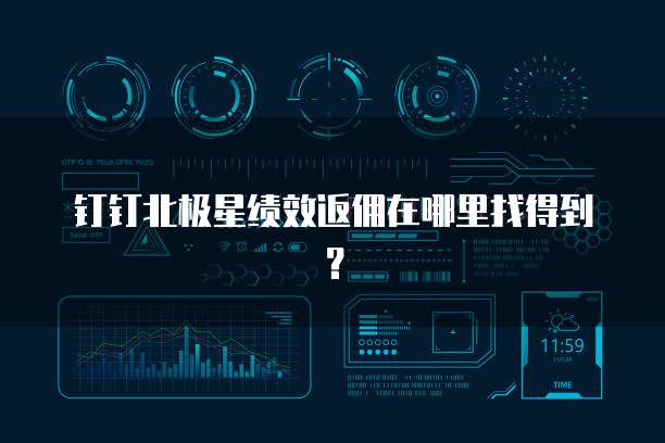 钉钉北极星绩效返佣在哪里找得到?