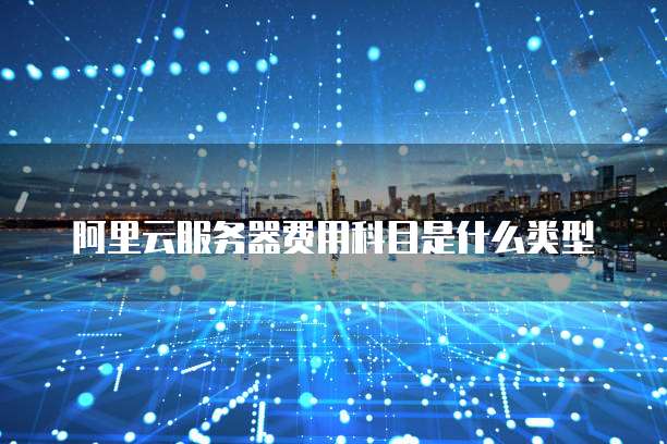 阿里云服务器费用科目是什么类型