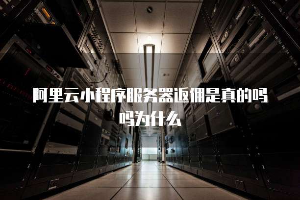 阿里云小程序服务器返佣是真的吗吗为什么