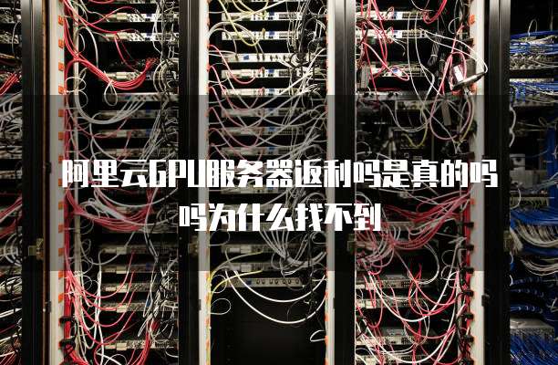 阿里云GPU服务器返利吗是真的吗吗为什么找不到
