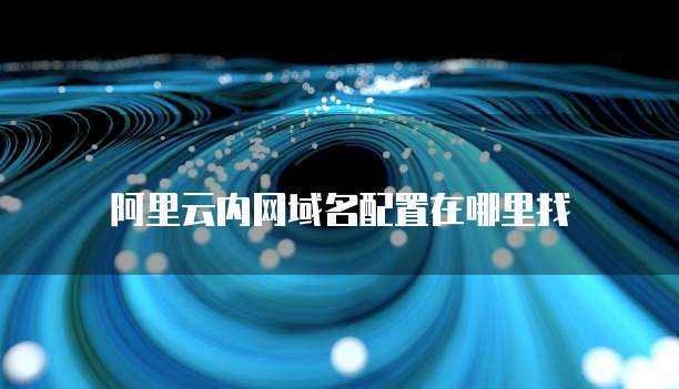 阿里云内网域名配置在哪里找