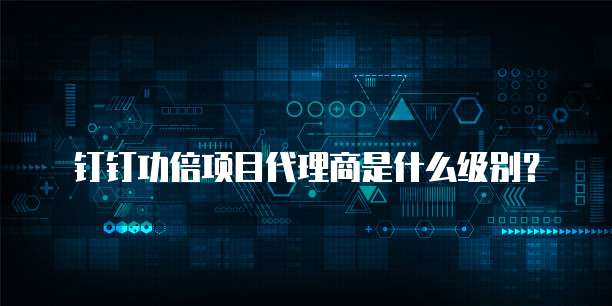钉钉功倍项目代理商是什么级别?