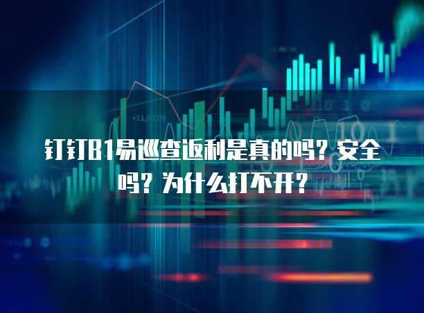 钉钉B1易巡查返利是真的吗?安全吗?为什么打不开?