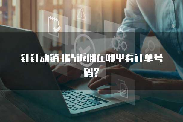 钉钉动销365返佣在哪里看订单号码？