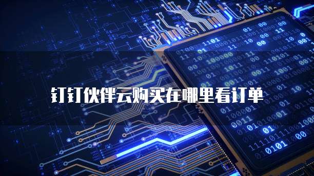 钉钉伙伴云购买在哪里看订单