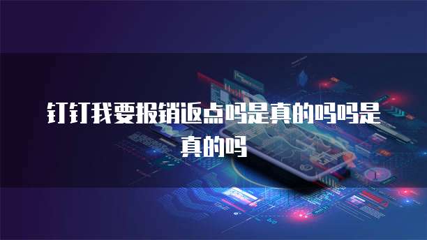 钉钉我要报销返点吗是真的吗吗是真的吗