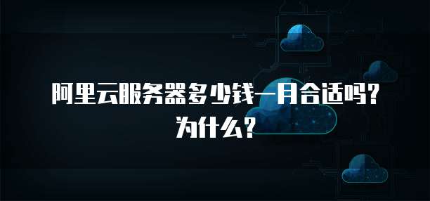 阿里云服务器多少钱一月合适吗?为什么?