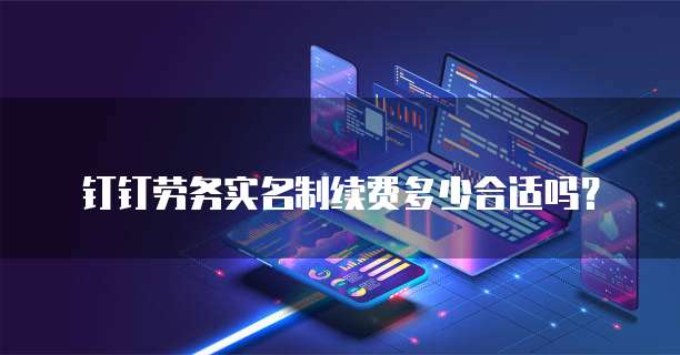 钉钉劳务实名制续费多少合适吗?
