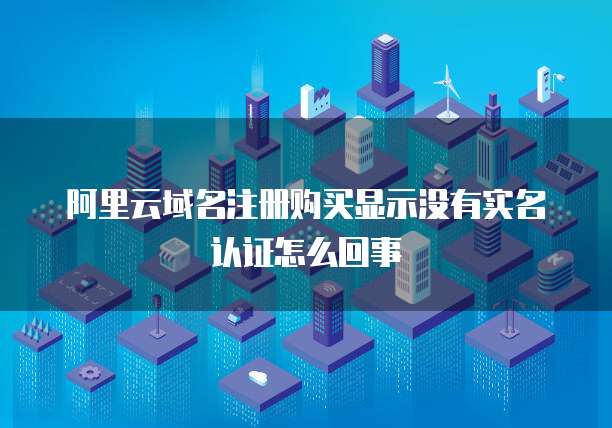 阿里云域名注册购买显示没有实名认证怎么回事