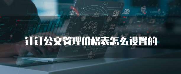 钉钉公文管理价格表怎么设置的